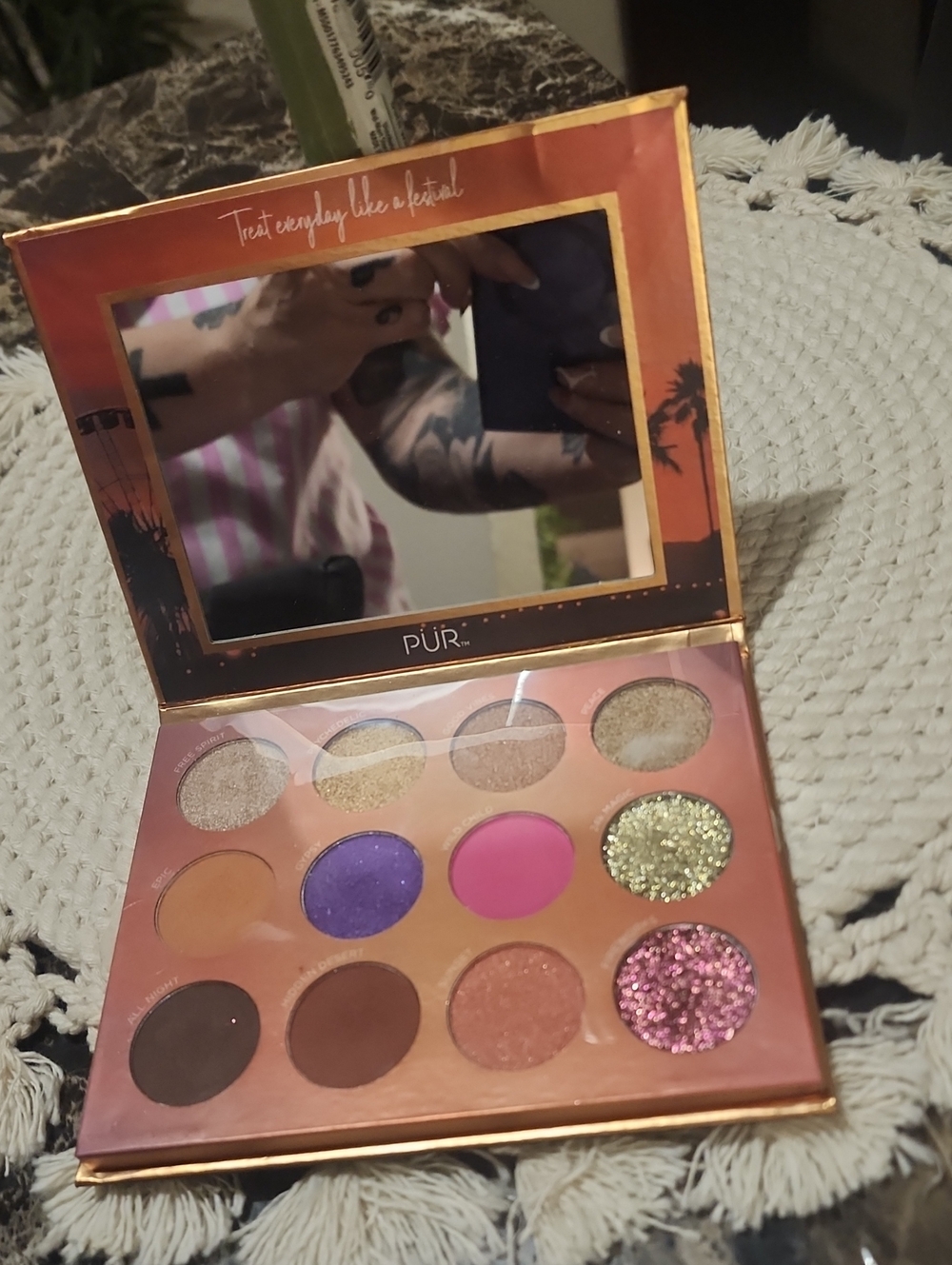 PUR Eyeshadow Palette — Pink, Purple & Gold Shades